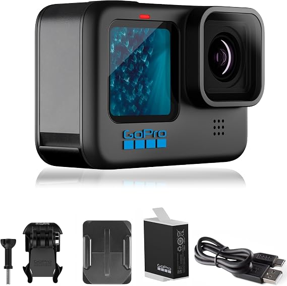 GoPro HERO11 Black E-Commerce Packaging - Waterproof Action Camera with 5.3K60 Ultra HD Video, 27MP Photos, 1/1.9" Image Sensor, Live Streaming, Webcam, Stabilization