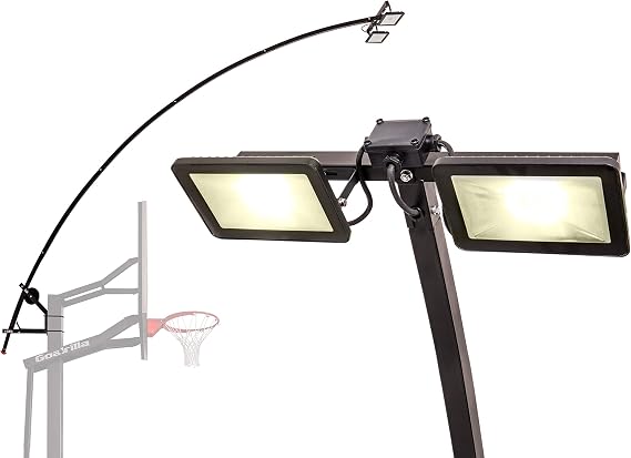Goalrilla LED Basketball Hoop Light Illuminates Backboard, Rim, and Court and Fits All Goalrilla and Other In-Ground Hoops