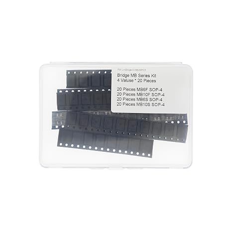 4 Values * 20 Pieces MB6F MB10F MB6S MB10S SOP-4 SMD Rectifier Bridge Diode Kit
