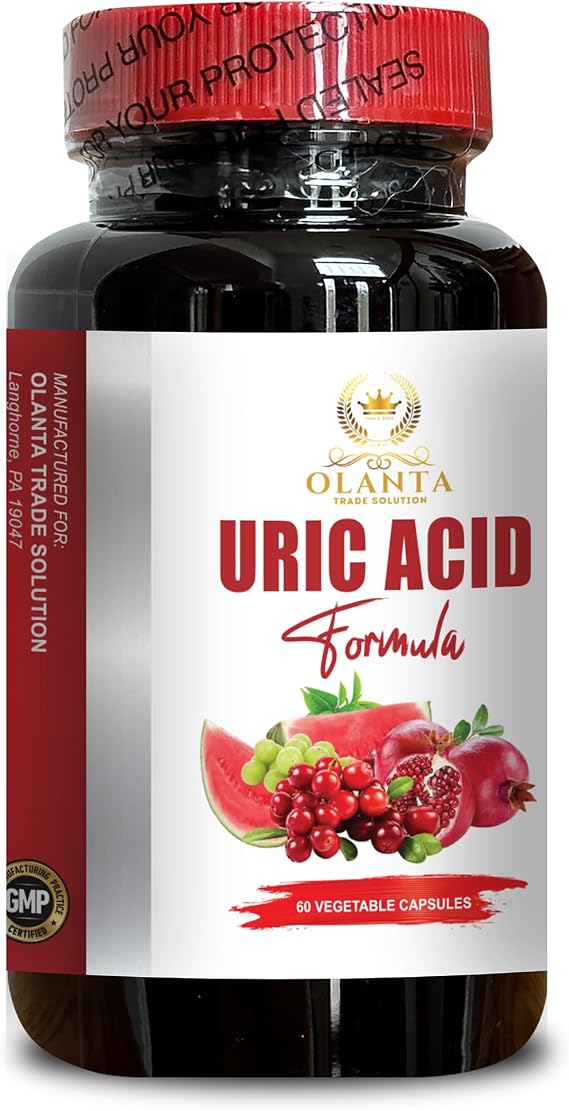 Natural URIC Acid Formula - Joint Health Supplement with Tart Cherry Extract, Uric Acid Control, Kidney and Liver Support with Milk Thistle - 1 Bottle