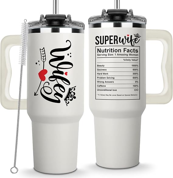 Vivulla68 Wife Tumbler 40Oz from Husband, Birthday, Anniversary