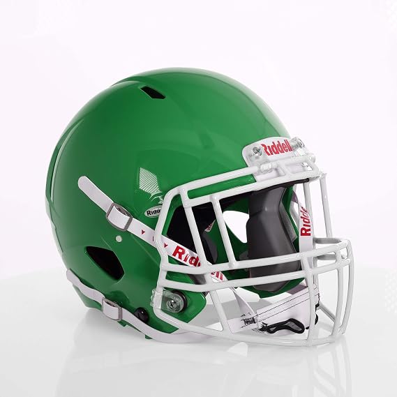 Riddell Speed Victor-I 2025 Youth w/White S2EG-II-HS4-1P Facemask + US Helmet Flag Decal - Green Gridiron