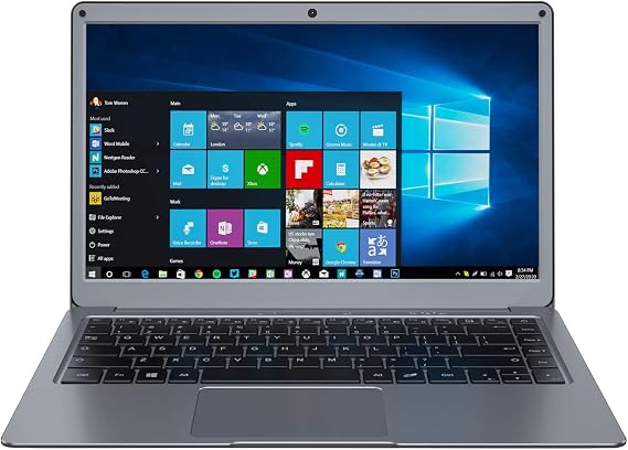 jumper Laptop Windows 10 Thin and Light Laptop 13.3-Inch FHD PC Computer, Intel Quad-Core CPU 8GB RAM 128GB eMMC Supports up to 128GB TF Card and SSD Expansion