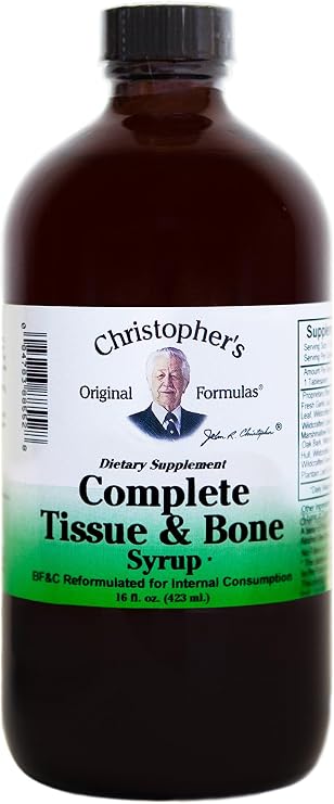 Christophers Original Formulas Complete Tissue and Bone Syrup Traditional Herbal Blend to Support Bones, Tissue & Cartilage, Liquid Botanical Formula, 16 oz