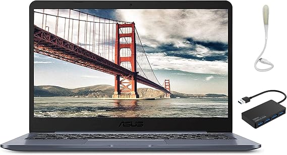 ASUS Laptop L406 Thin And Light Laptop, 14 HD Display, Intel Celeron N4000 Processor, 4GB RAM, 64GB eMMC Storage, Wi-Fi 5, Windows 10, Microsoft 365, Slate Gray, L406MA-WH02