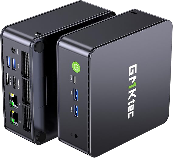 GMKtec G11 Mini PC Ryzen Embedded R2514 16GB DDR4 RAM 256GB PCIe M.2 SSD | Turbo 3.7GHz, Desktop Mini Computer for Office Home Business, Triple 4K Display, Dual 2.5GbE LAN, WIFI 6E, BT5.2, USB-C, HDMI