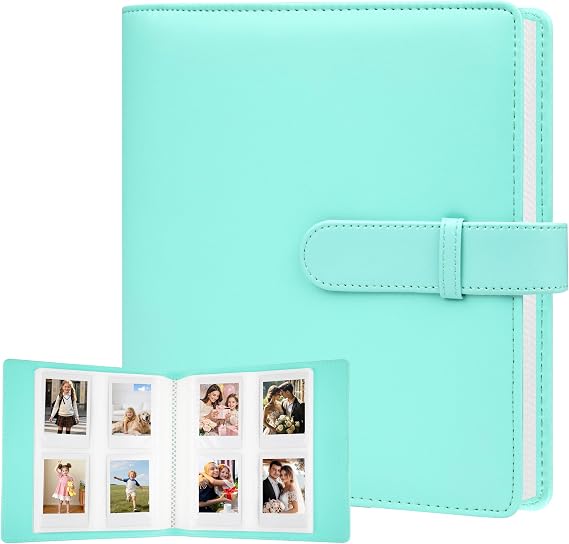 Veicevol 256-Pocket 2x3 Photo Album for Instax Mini and Polaroid, Green
