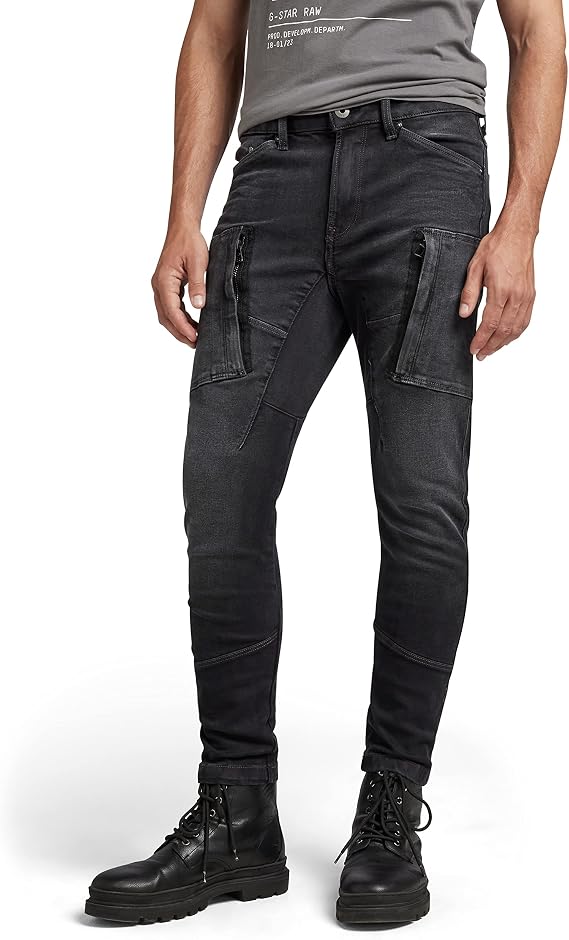 G-STAR Men's Denim Cargo 3D Skinny Fit Jeans