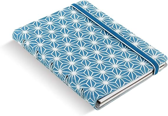 Filofax 115043 Impressions Notebook Pocket, Blue-White