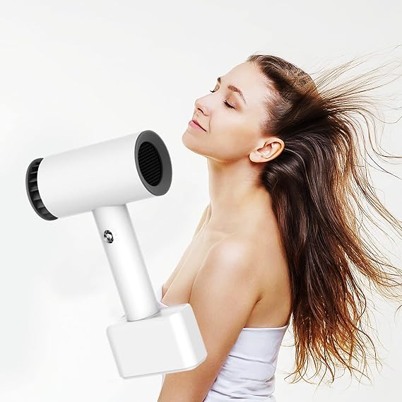 Handheld Cordless Hair Dryers, 350W Portable Hairdryers w/Hot & Cold Air, 15600mAh Rechargeable Blow Dryer, for Outdoor/Indoor