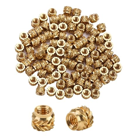 Knurled Insert Nuts,100pcs M3 Heat Set Inserts 3D Printing
