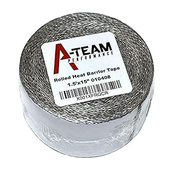 A-Team Performance Heat Shield & Thermal Tape - 1.5 in x 15 ft Roll, Silver - Radiant Barrier & Reflective Roll with High-Temp Insulation - 2000 Degree Tape - Exhaust Heat Wrap for Hoses & Wiring