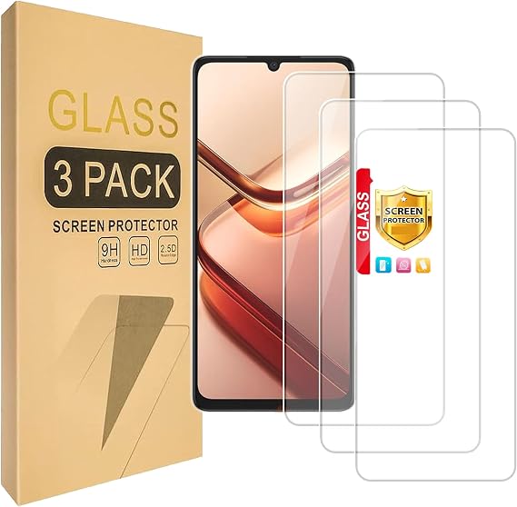 [3 Pack] Compatible for Umidigi Smartphone G9 5G Screen Protector Tempered Glass [High-definition scratch-resistant, 9H hardness]