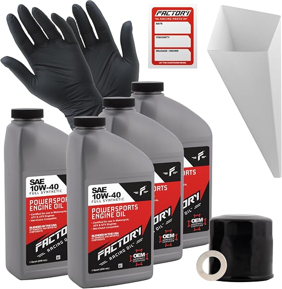 Factory Racing Parts Oil Change Kit compatible with Honda Motorcycles