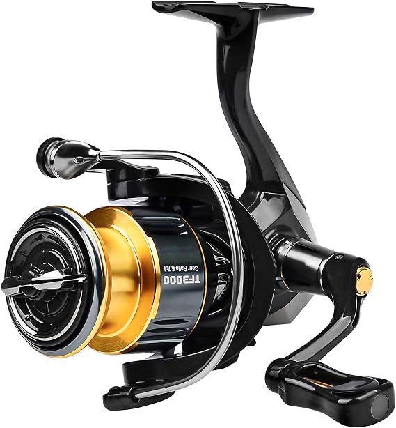 YACUYU Spinning Reel Fishing Reels - Carbon Fiber 13lb Max Drag 5.7:1 Gear Ratio 5+1BB Aluminum Spool Ultra Smooth for Saltwater Freshwater Bass Fishing Spinning Fishing Reel