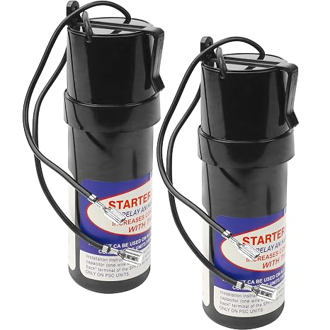 SPP6 Hard Start Capacitor Kit - 500% Torque Increase, 115V Thru 288VAC - Fits Air Conditioning Units from 4,000 to 120,000 (1/2 Thru 10 HP) | Replacement Capacitor Unit 2PCS