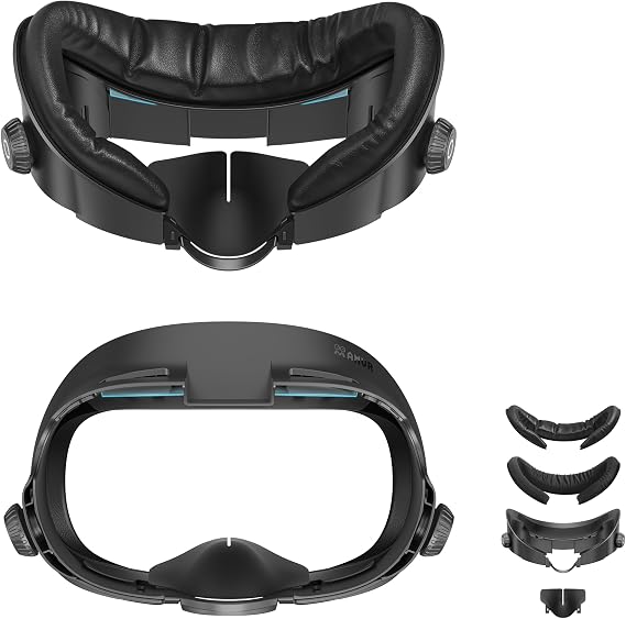 AMVR FC3 Facial Interface Face Pad Compatible with MetaOculus Quest 3 Accessories, with Knob Adjustable, NOT Compatible with Meta Quest 3S