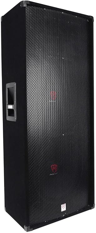 Rockville RSG15.28 3-Way Dual 15" Passive DJ PA Loudspeaker, 8 Ohm | 3000W Peak/1500W RMS, 2000W Program, Dual 15" Woofers, 2.5" Voice Coil, SpeakON and 1/4" I/O, 35Hz-22kHz, 105dB Sensitivity