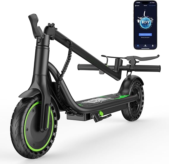 Electric Scooter,350/500W Powerful Motor,15-28 Miles Long Range,Dual Braking System,19/22 Mph Speed,8.5/10" Foldable E Scooter with Solid Tires