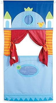 HABA Doorway Puppet Theater - Space Saver with Adjustable Rod: Ideal for Pretend Play, Hand Puppets, Educational Kids Activities, Toys for Toddlers 3 Years and Up