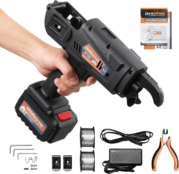 Automatic Rebar Tier 0.3-1.3" Rebar Tying Gun + Battery & 2PCS Wie