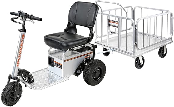 SuperHandy Electric Tugger Cart & Cargo Trailer Heavy-Duty - Bundle Deal