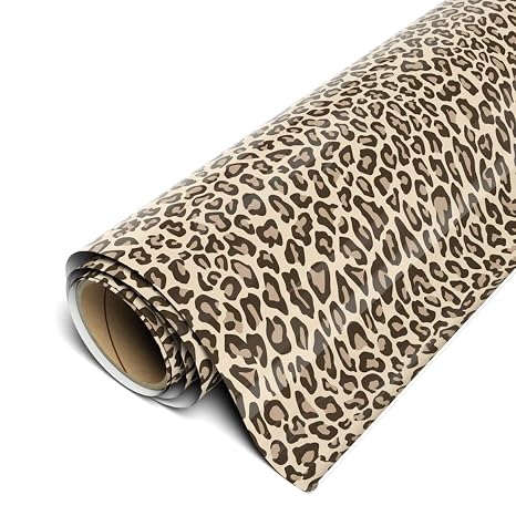 Siser EasyPSV Patterns 11.8" x 3ft Roll - Self Adhesive Permanent Craft Vinyl (Leopard Tan)