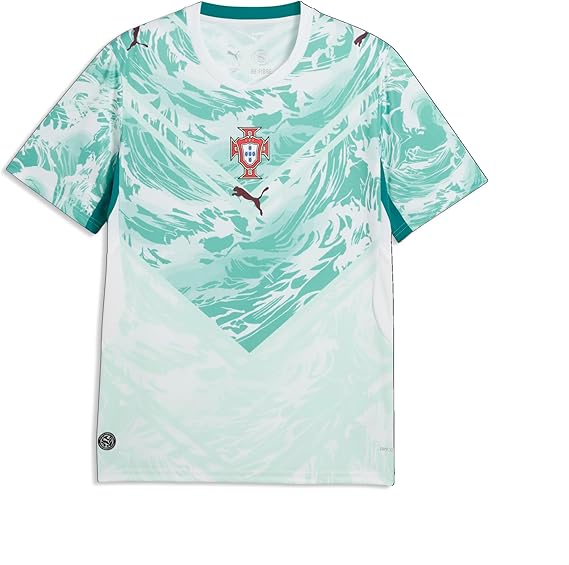 PUMA Mens Portugal Away Crew Neck Short Sleeve Jersey Casual - Green