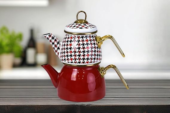 PR Home Forte Red Mini Model Enamel Teapot