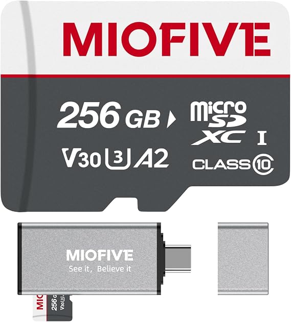Miofive 256GB Industrial Grade Micro SD Card High Endurance for Dash Cam
