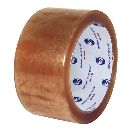 Intertape Polymer Group N8315 520 Solvent Natural Rubber, Premium Carton Sealing Tape, 2.8 mil Thick, 100M Length x 48mm Width, Clear, Case of 36 Rolls