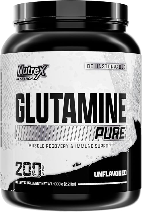 Nutrex Research L-Glutamine Powder - 200 Servings - Pure Unflavored, Non-GMO & Gluten Free