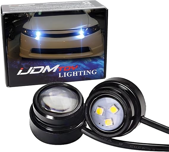 iJDMTOY LED Eagle Eye Projector Lights For Car/Truck/SUV (Universal Fit)