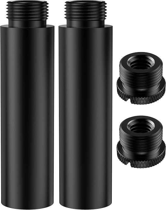 InnoGear Mic Stand Extension Tube 2 Pcs 5/8" Thread Microphone Extender Kit