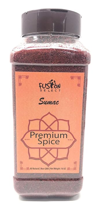100% Pure Sumac, 100% Natural Sumac Powder | No Salt | Non-GMO | Middle Eastern Spices | | Double Lids Jar (14 Ounce)