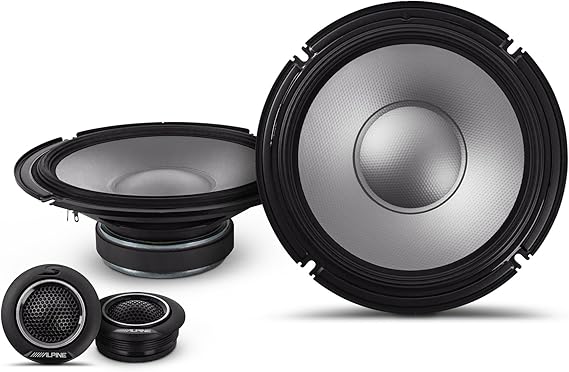 Alpine S2-S80C 20 cm (8”) S-Serisi 2 Yollu Komponent Hoparlör, Hi-Res Audio, 85W RMS / 260W Peak, 4 Ohm, Güçlü Araç İçi Ses Sistemi