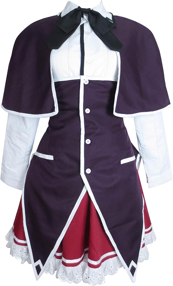 Women's Anime School Uniform Cosplay Costume Vest Cape White Shirt Skirt