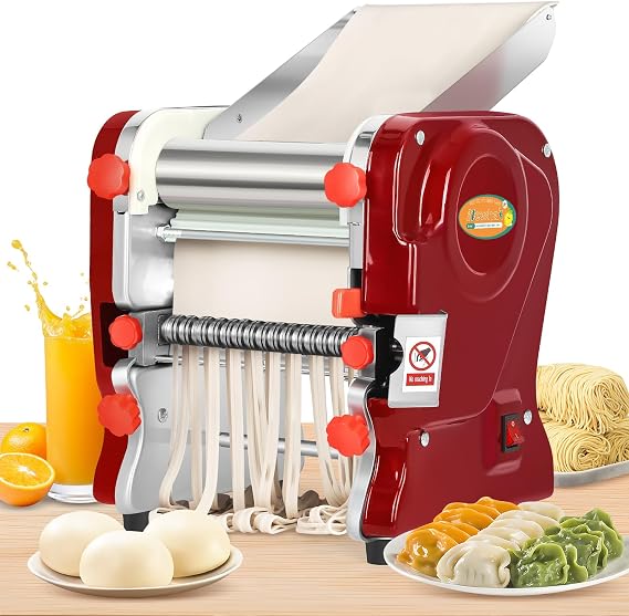Newhai 550W Commercial Electric Pasta Maker, 2mm/6mm Dual Blade