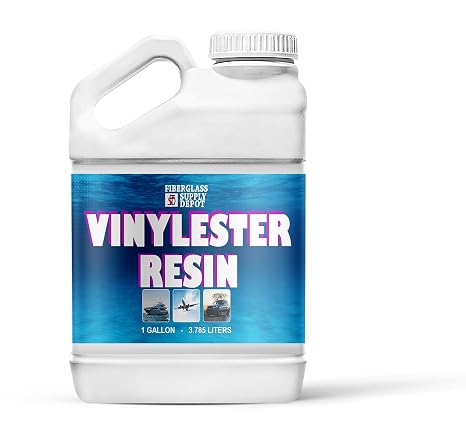 Fiberglass Supply Depot FSD Vinylester Resin Gallon with 60cc Hardener (MEKP)