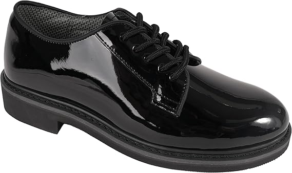 Rothco Uniform Hi-Gloss Oxford Dress Shoe | Classic Formal Lace Up Professional High Gloss Business Footwear for Men