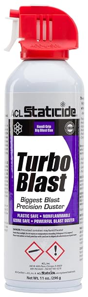 Staticide 8640 Turbo Blast Compressed Air, 11 oz / 296 g Aerosol Can