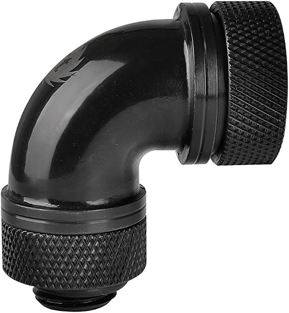 Thermaltake Pacific DIY LCS Black G1/4 PETG 16mm (5/8") OD Tube 90 Degree Compression Fitting Cooling CL-W097-CA00BL-A