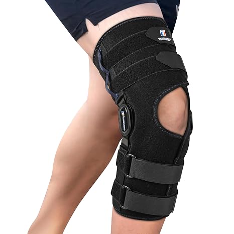 T TIMTAKBO 16 inch Medical Grade Knee Brace for Knee Pain Relief Women Men | Breathable Knee Brace with Removable Dual Metal Side Stabilizers, Knee Support for Sports, Daily Work, ACL, Arthritis Relief