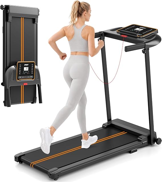 Treadmills for Home Walking Pad - Foldable Treadmill Under Desk with Handle Bar 0.6-6.2 MPH Portable Folding Pads Compact Running Machine Quiet Lightweight | Under Desk, 0.6-6.2 MPH, Portable Folding, Compact Running Machine, Quiet Lightweight