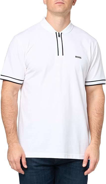 BOSS Men's Pariq Zip Polo Shirt