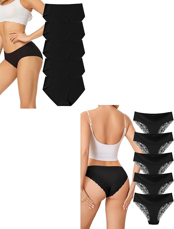 voenxe 10 Pack Women Hipster Underwear Size-M