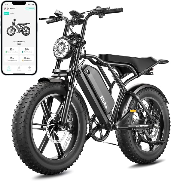 TST Electric Bike for Adults, 48V 15/25 Ah Battery, 2000W Peak Motor, 28MPH