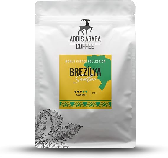 Addis Ababa Coffee - Brazil Santos 250 Gr. Dünya Kahvesi (Kavrulmuş Çekirdek)
