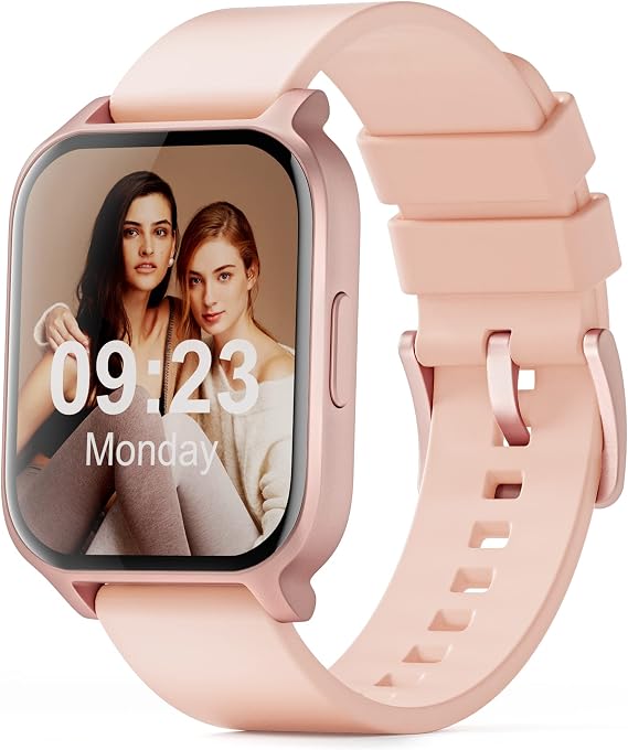 Smart Watches for Women Fitness Waterproof Smartwatch for Android iOS Phone Bluetooth Sport Running Digital Watches Activity Tracker with Heart Rate Sleep Blood Pressure Sleep Monitor Step Counter