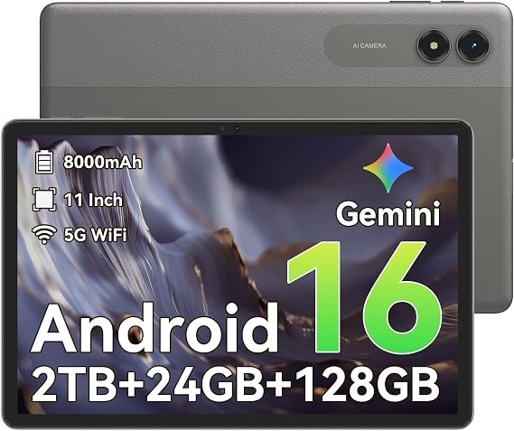 TABWEE T50 Android 16 Tablet, 11 Inch Tablet